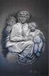 La Vierge à l' Enfant Pastel & Fusain sur Papier 70x50 Prix 650 Euros